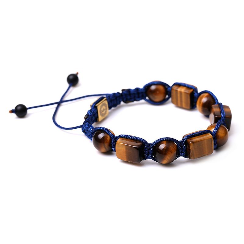 Braccialetti con ciondoli, quadrati ad angolo retto, yoga, braccialetto intrecciato con sette vene in pietra, qualità femminile, pietra rossa, pietra occhio di tigre, avventurina verde, ametista_voghion.com