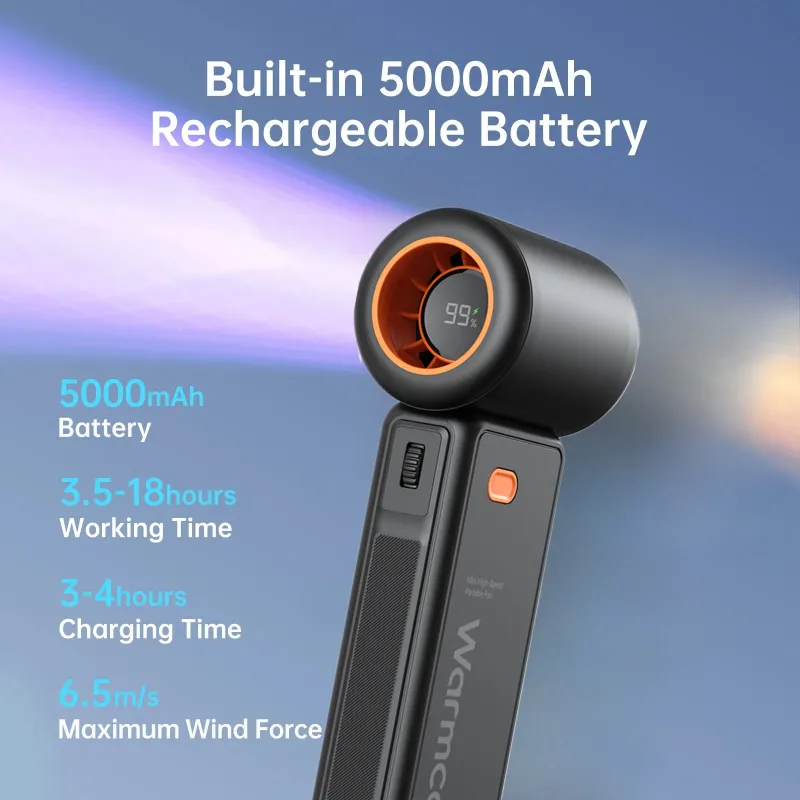 5000mAh Handheld USB Turbo Super Strong Wind Infinite Gear Adjustment Long Battery Life Rechargeable Multipurpose Pocket_voghion.com