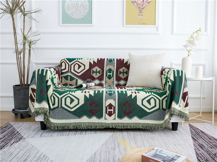 Serviette de canapé de style européen paresseux épaissie à double face, nappe de table à thé, couverture exposée domestique, coussin de canapé_voghion.com