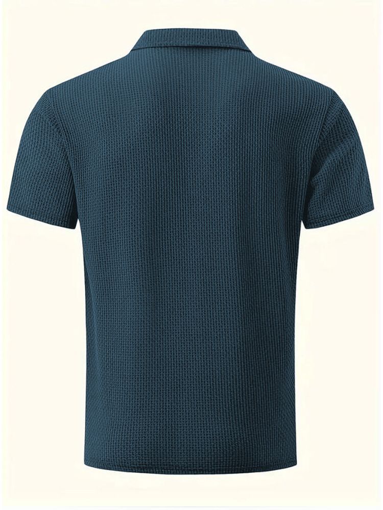 Nuova maglietta a maniche corte in seta ghiacciata di alta qualità Paul da uomo, colletto a camicia, tinta unita estiva_voghion.com