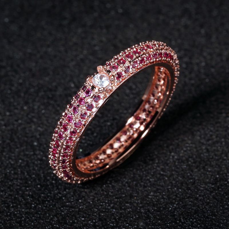 Hot Selling Zirconia Plated Jewelry New Luxury Gorgeous Versatile Line Ring_voghion.com