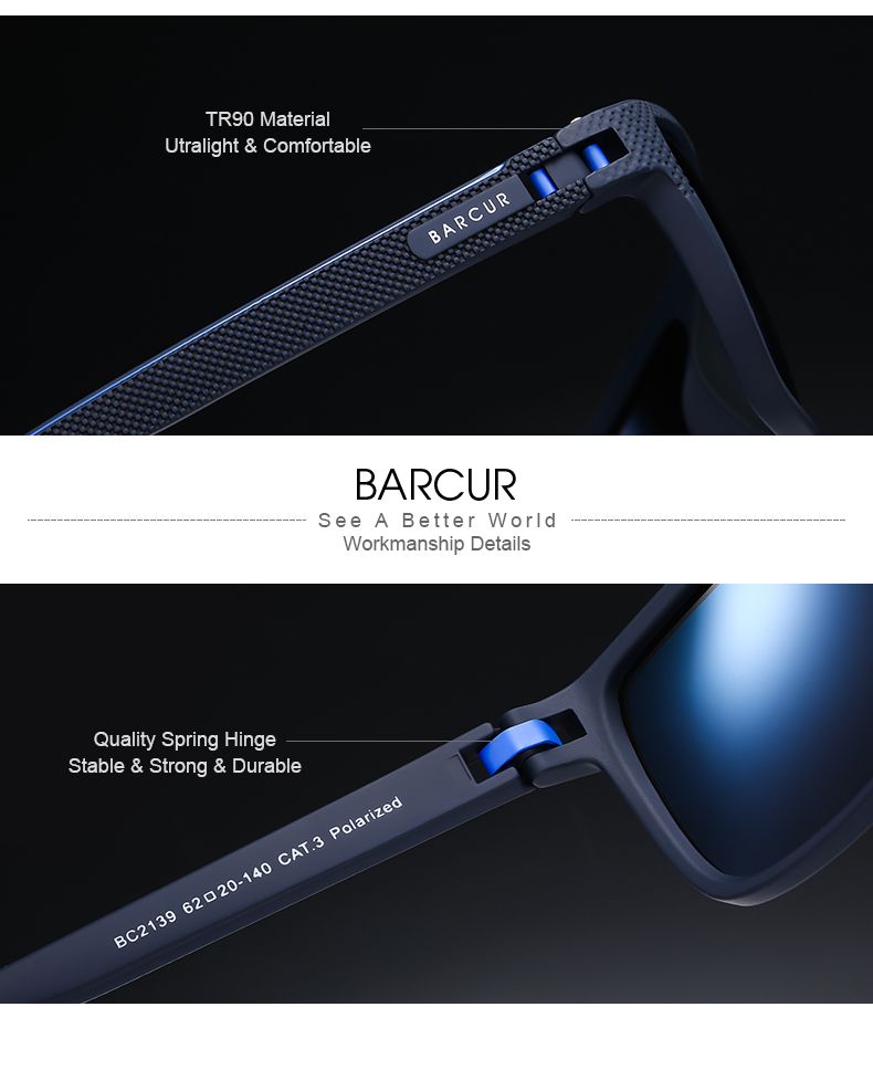 Nei Arrivée Design TR90 Sonnebrëller Männer Polariséiert Liicht Gewiicht Sports Sonnebrëller Fraen Brëller Accessoire Oculos UVAB_voghion.com