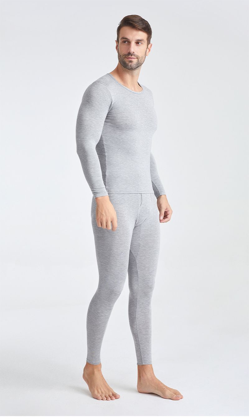 Men's Thermal Underwear Thin Top And Pants Autumn Clothes Set For Men_voghion.com