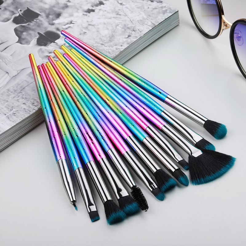 12-teiliges Make-up-Pinsel-Set, Lidschatten, Eyeliner, Wimpern, Augenbrauen, Mascara, Make-up-Pinsel-Set, Tools Kit_voghion.com