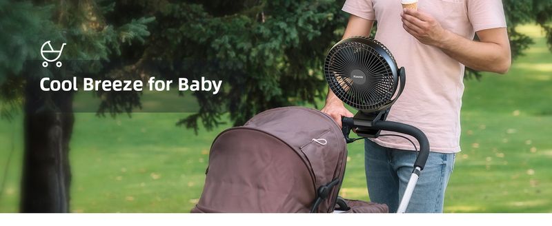 8-Zoll-Tischventilator zum Anklemmen – 10.000 mAh, 4 Geschwindigkeiten, per USB wiederaufladbar_voghion.com