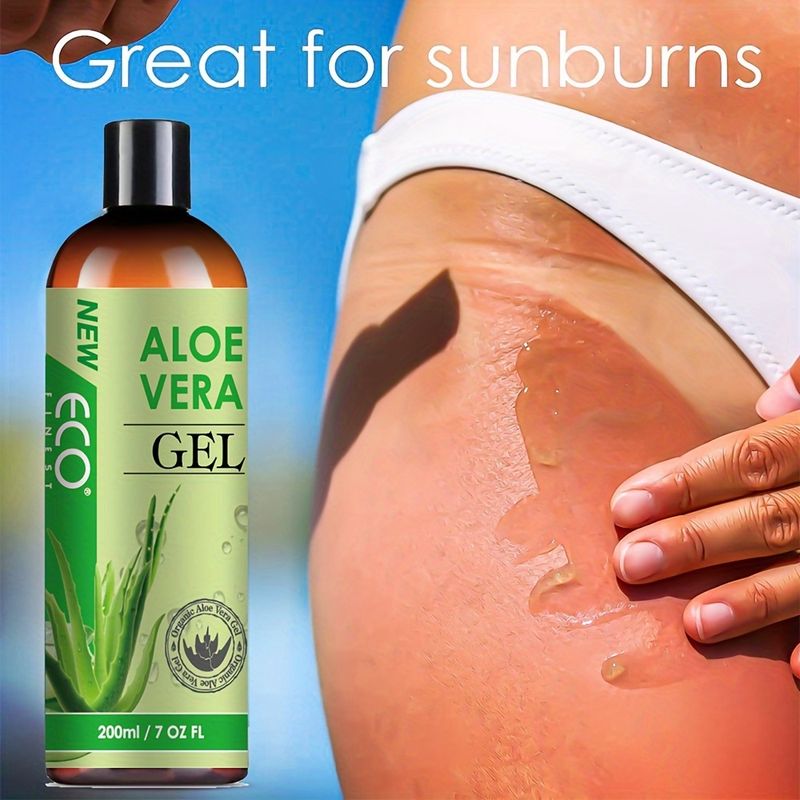 98,7 % Bio-Aloe-Gel für das Gesicht – natürliches, feuchtigkeitsspendendes, reines Aloe-Gel zur Beruhigung der Haut – feuchtigkeitsspendendes Aloe-Gel für Haut und Gesicht, 7 Unzen_voghion.com