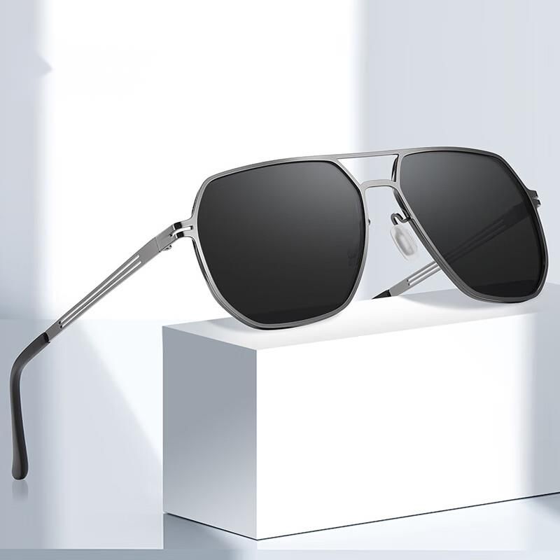 40,000 Kilometers Polarized Color Changing Men's Metal Driver Driving UV Protection Sunscreen Sunglasses_voghion.com