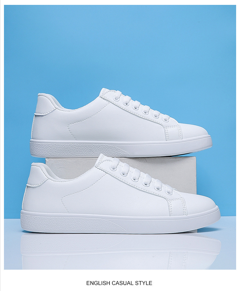 Herren Four Seasons Freizeitschuhe Weiße Schuhe Leder Einfache Mode Freizeitschuhe Außenhandel Grenzüberschreitende Herrenschuhe Atmungsaktive Schuhe_voghion.com