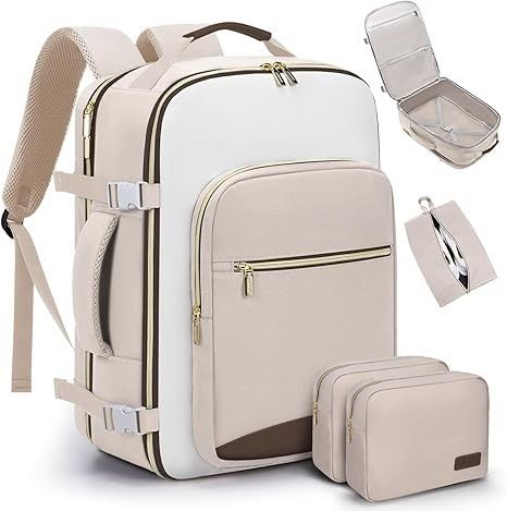 Mochila de viagem de grande capacidade Happypeople - Mochila unissex leve e durável em tecido Oxford com compartimento para laptop (16 polegadas), várias cores_voghion.com