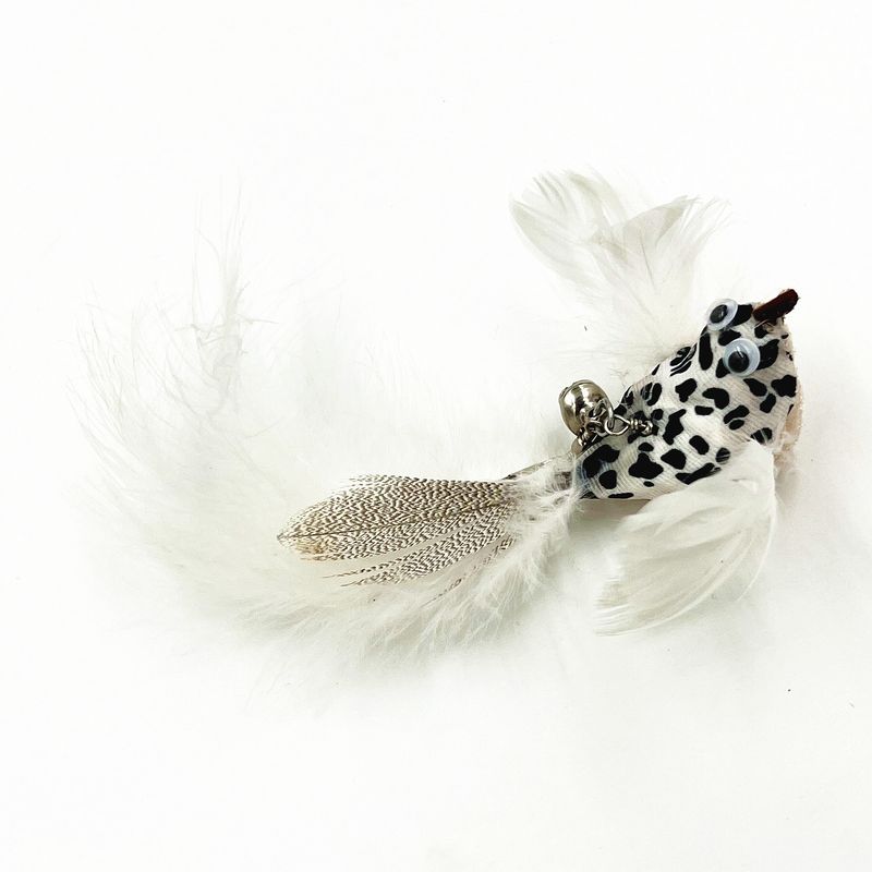 Varita de juguete para mascotas con plumas de pájaro volador, cabezal de repuesto para gatos, juguete masticable duradero_voghion.com