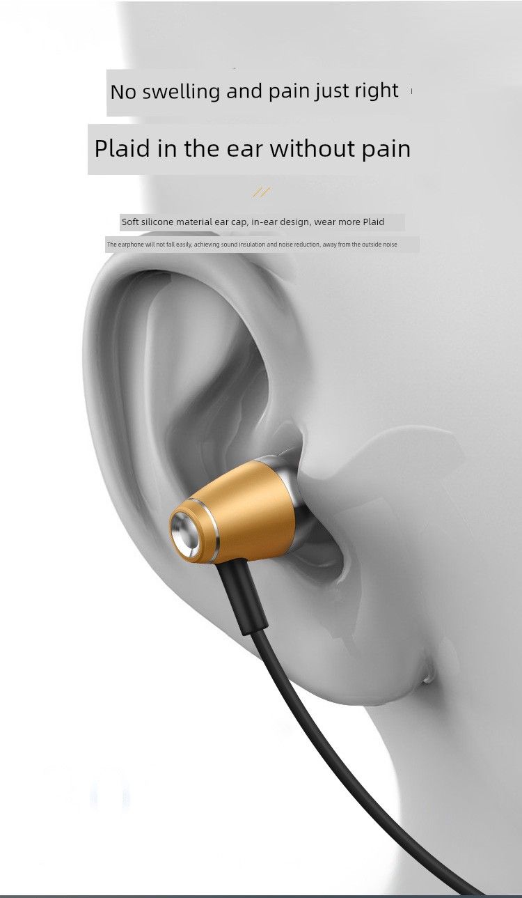 V1 Bakır Halka Kulak İçi Tam Yemek Subwoofer Müzik Lisening Android Akıllı Kontrol Ses Kulaklık Wih Mic Kablolu_voghion.com