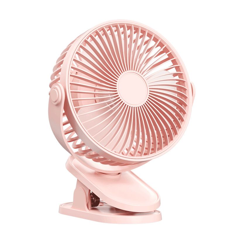 6-tommer Clip Fan Mini Bærbar Opladning Lang Batterilevetid Ventilator, Office Desktop Sovesal Stor Wind Silent Fan_voghion.com