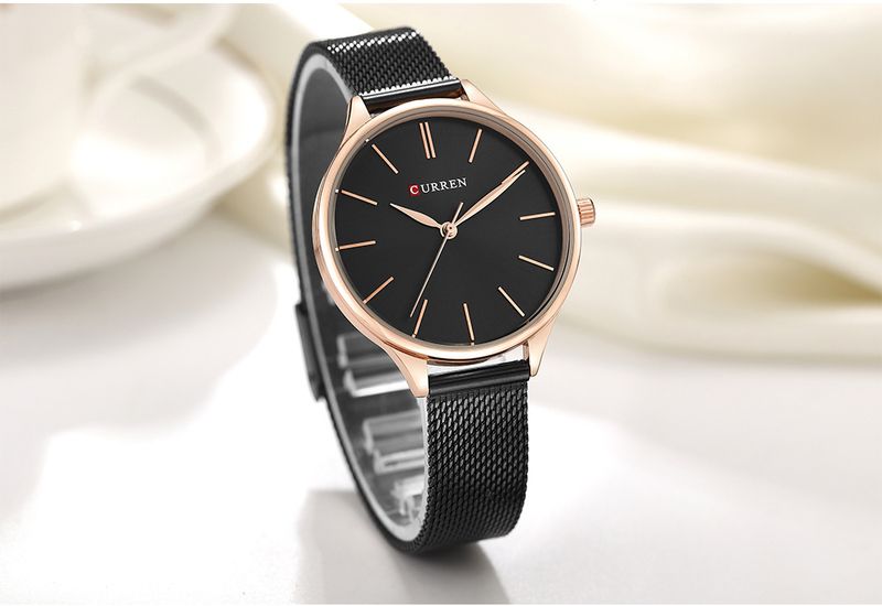 Elegante orologio da donna con bracciale a maglie - Cassa ultra sottile da 8 mm, movimento al quarzo giapponese Miyota, resistente all'acqua fino a 30 m, orologio alla moda_voghion.com