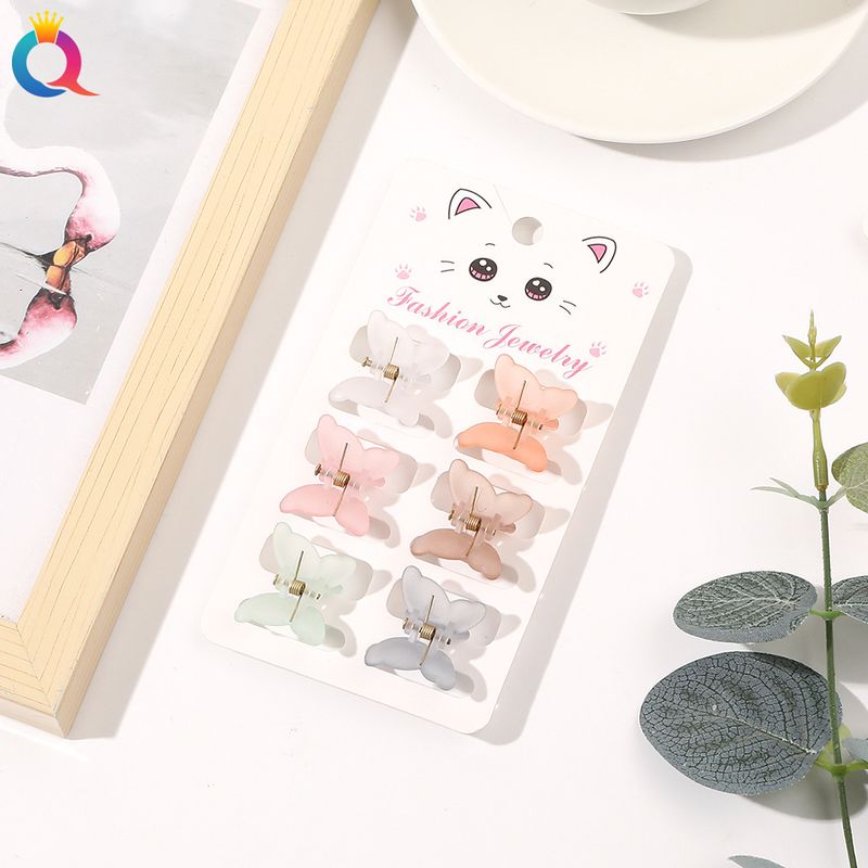 Mini-Haarspangen-Set – 6-teiliges Haarklammer-Set in matten Pastellfarben für Damen (klein, rutschfest, vielseitig für Ponyfrisuren und Hochsteckfrisuren)_voghion.com