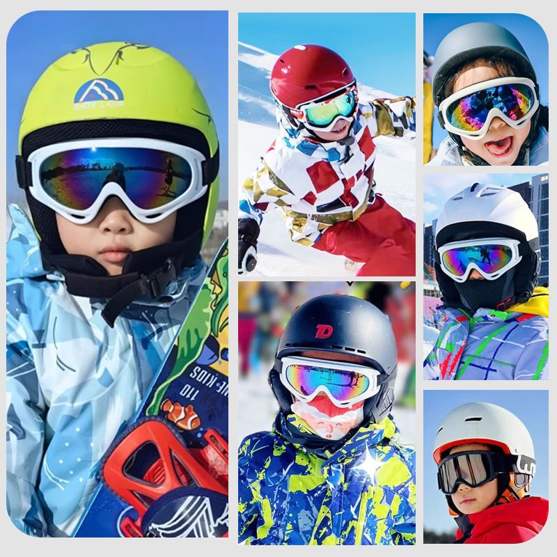 Children's Boys And Girls Double Layer Anti-Fog Winter Snow Snow-Proof Blind Ski Goggles Windproof Cycling Glasses_voghion.com