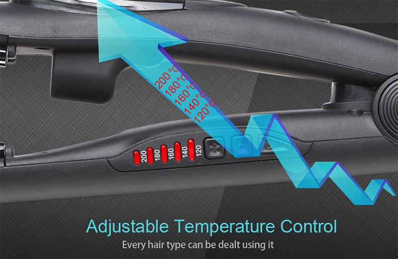 Dampf-Haarglätter, Elektrische Schiene Für Damen, Temperaturanpassungsfunktion, Elektrischer Haarglätter, Keramikplatte_voghion.com