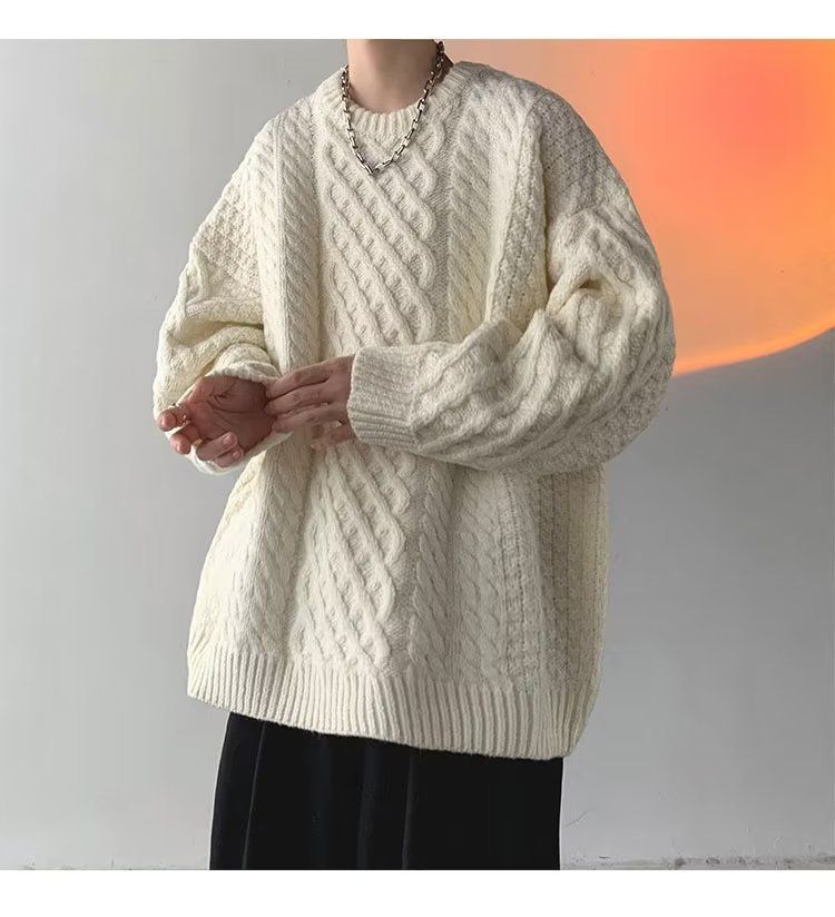 Herbst dicke Fried Dough Twists Pullover für Männer und Frauen 2023 neue Winter Premium japanische Vintage WM Bottomed_voghion.com