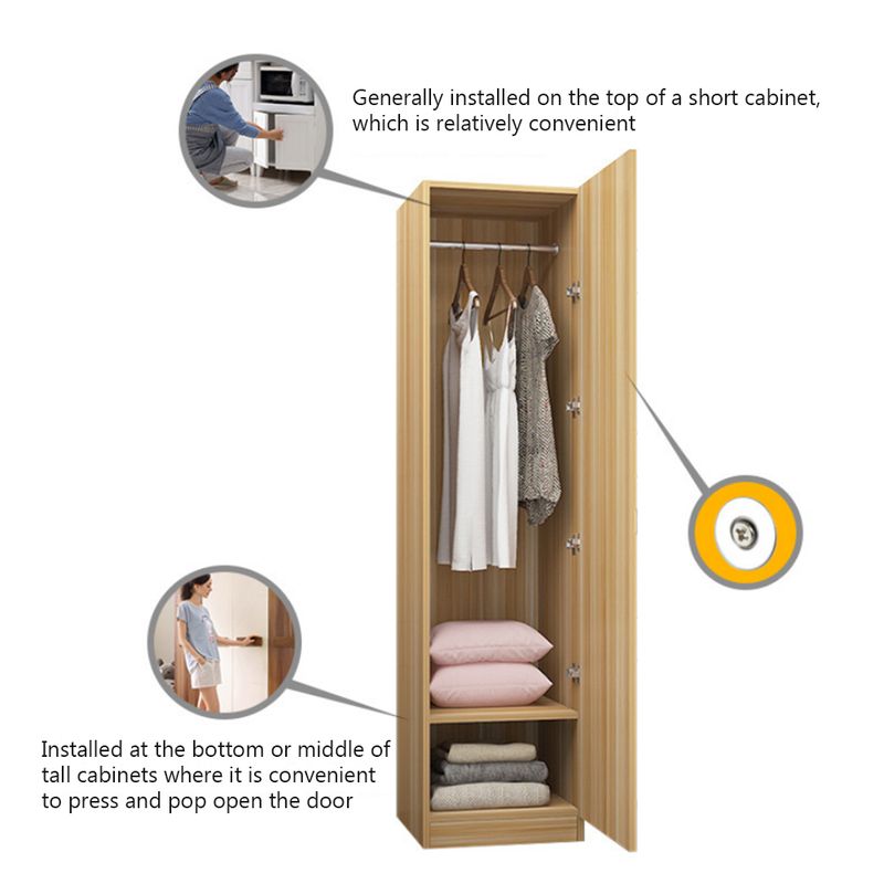 10pcs Gray Cabinet Catches White Damper Buffers For Door Stop Kitchen Cupboard Quiet Drawer Soft Close Furniture Hardware_voghion.com