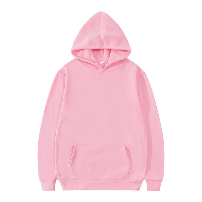 Maglione per uomo donna in autunno inverno, giacca con cappuccio in peluche e spesso, tinta unita, pannello liscio, felpa con cappuccio vuota, stampa_voghion.com