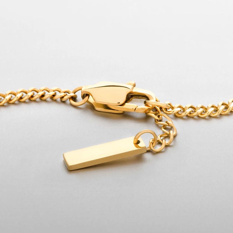 e-Manco Premium Niche Stainless Steel Cuban Chain Men's Bracelet Simple Elegant Adjustable Jewelry_voghion.com