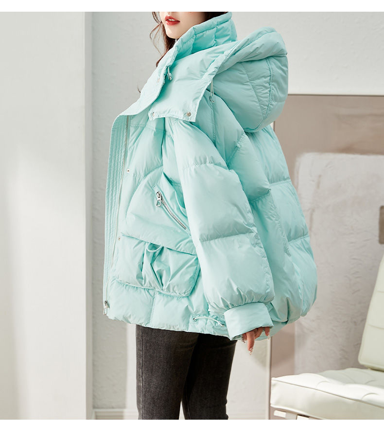 2023 Winter New Small Down Women's Short Loose And Thickened Hooded Warm Cotton Coat Trend_voghion.com