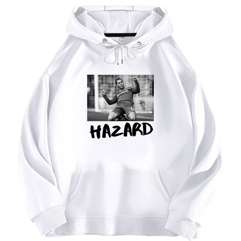 370G Futebol Eden Hazard Moletom com capuz de manga comprida com estampa masculina e feminina, outono e inverno, roupas da moda soltas_voghion.com