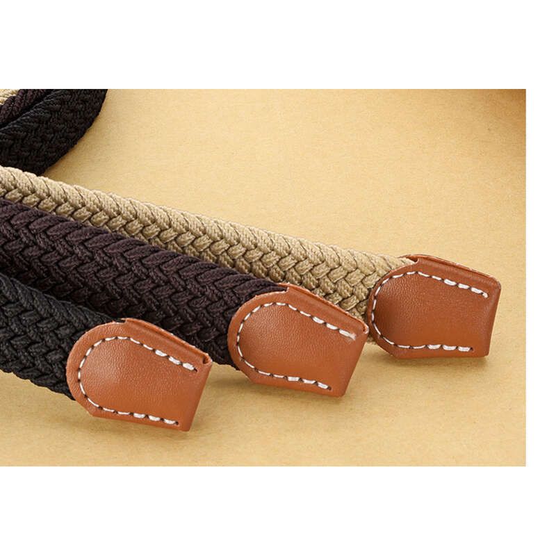Women's Braided Belt, Hundreds Of Jeans, Women's Hole-less Canvas Belt, Elastic Band_voghion.com