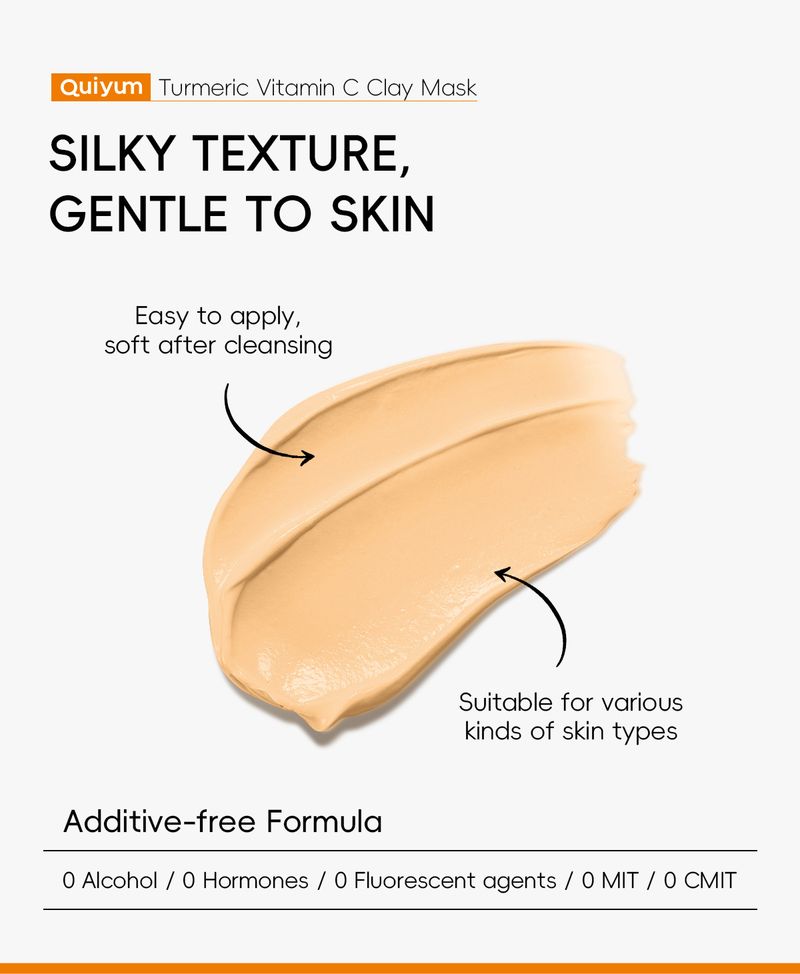 Quiyum Turmeric Vitamin C Cleansing Bag Mud Mask 5g*12pcs Moisturizing Mask Mud Wholesale One Piece_voghion.com