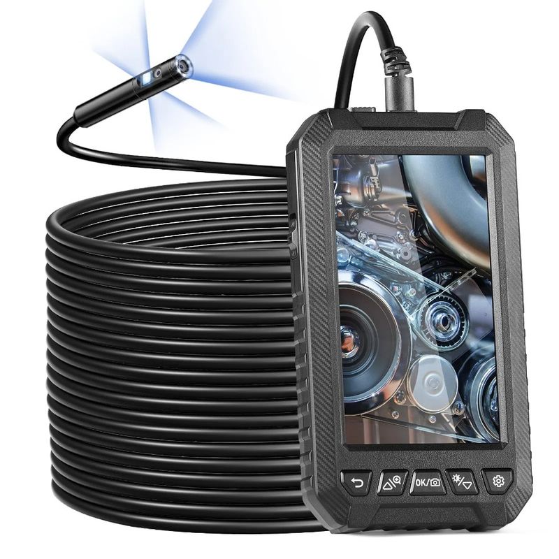 Lights Cable 49.2FT Endoscope 5 Camera Screen With Borescope Lens Triple_voghion.com