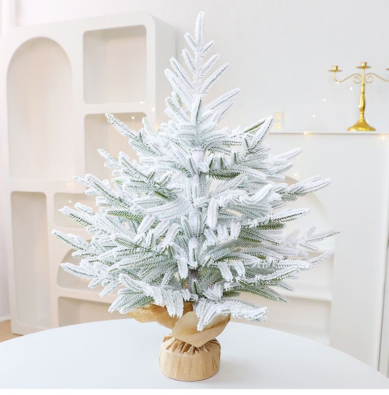 Albero di Natale artificiale in PE di alta qualità da 60 cm con 13 rami - Opzioni classiche verdi e innevate con/senza luci LED per decorazioni da tavolo_voghion.com