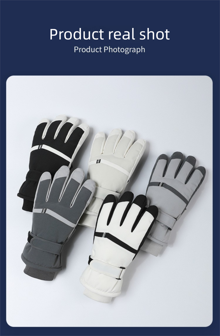 Ski Gloves Touch Screen Waproof Outdoor Sports Men And Women Warm Plus Velvet Thickened Riding Non-Slip Windproof_voghion.com