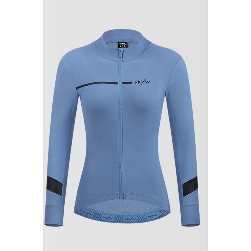 YKYW Autumn Winter New Fleece Cycling Jacket Women's Warm Long Sleeve Sports Breathable Coat_voghion.com