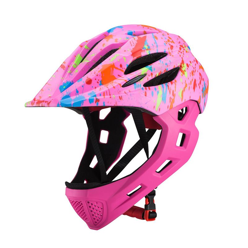 Verstellbarer, atmungsaktiver Kinderfahrradhelm für Kleinkinder, leichter Integralhelm mit LED-Licht, 16 Öffnungen für 46–5_voghion.com