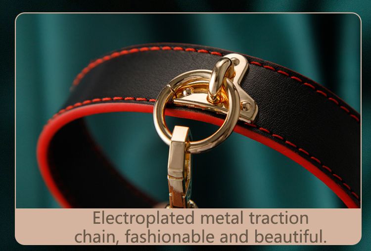 Custom Adult Sex Product Leather Female Couple Game Neck Collar Bondage For Slave Collar Sex Kit Sex Neck Ring With Traction_voghion.com