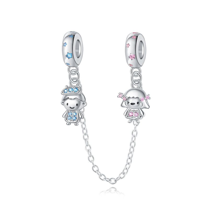 Women's Jewelry DIY Jewelry Bracelet Accessories Cat Fish Bone Wool Charm Pendant Beads Safety Chain Copper Plated Silver_voghion.com