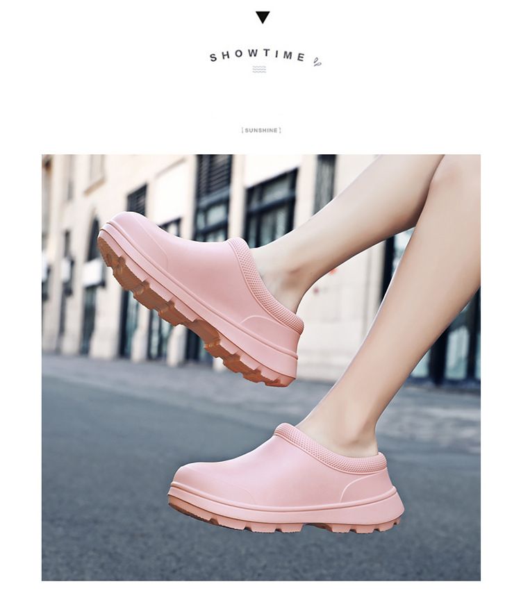 Herrenschuhe Herbsttrend All Match Dicke Sohle Verschleißfest Rutschfest Wasserdicht Outdoor Wear Home Slip On Geschlossene Zehenpantoffeln_voghion.com