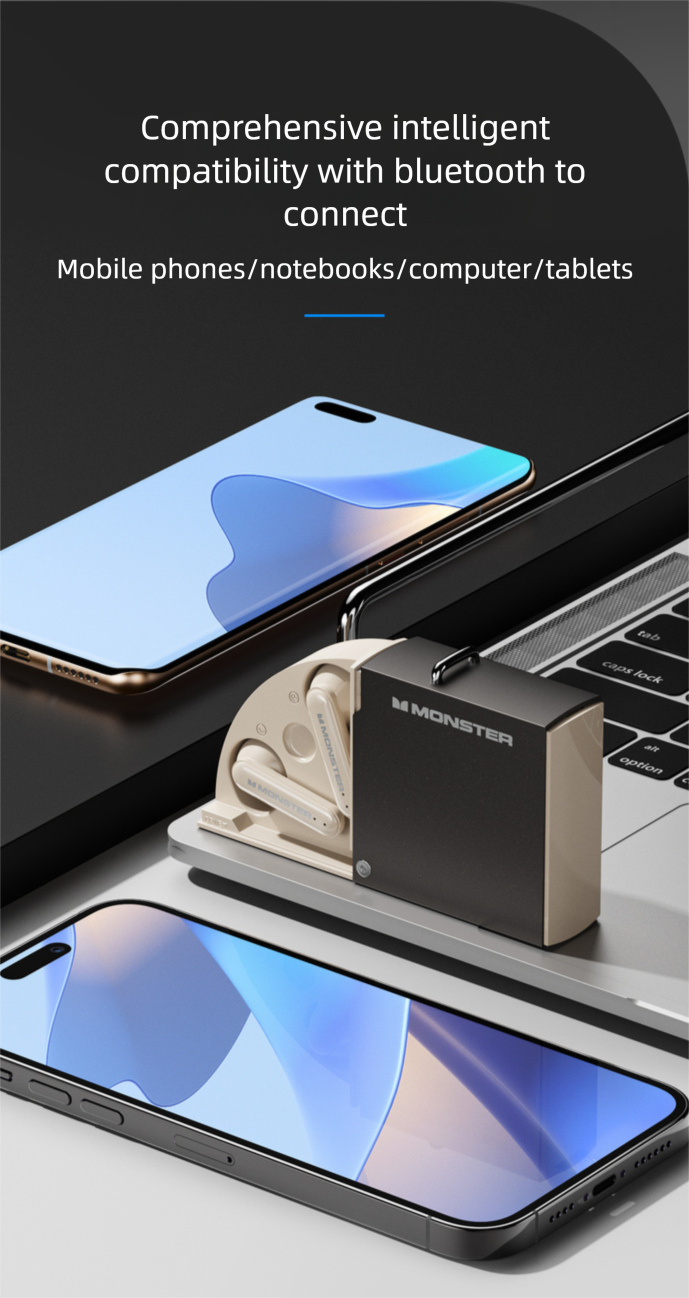 Monster XKT-17 E-Sports Cuffie Bluetooth 2024 Nuova riduzione del rumore da gioco Bassa latenza Batteria a lunga durata Sport_voghion.com