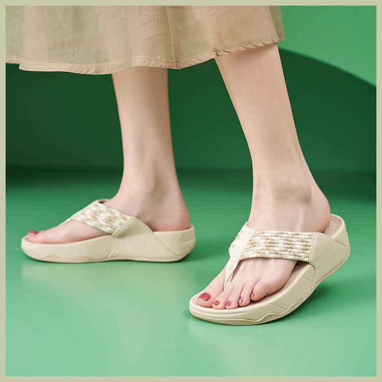 987-42024 Nya sommarsandaler Damernas lätta sportstil Bekvämt gummiband Stora tofflor med tjock botten_voghion.com