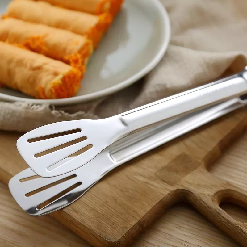 Szczypce do żywności ze stali nierdzewnej, przybory kuchenne, narzędzie do gotowania w formie bufetu, klips do chleba, zacisk do ciasta, desery, sałatki, grill_voghion.com