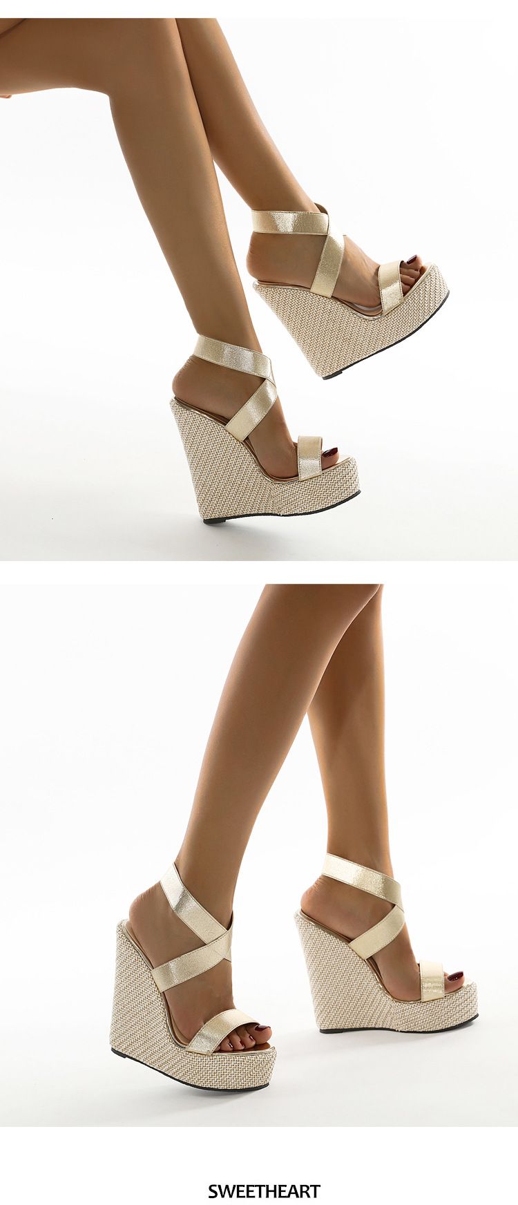 Sandali con zeppa in corda da donna, semplici e comodi, disponibili_voghion.com