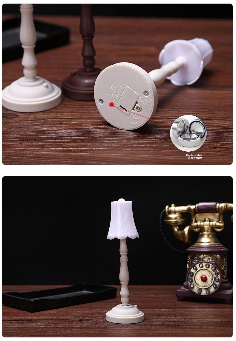 Lampada da tavolo piccola con protezione per gli occhi, stile europeo, piccola, ornamento, luce per atmosfera di celebrità su Internet_voghion.com