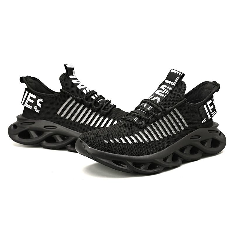 Herrenmesser Herrenschuhe Frühling und Herbst Mesh Obermaterial Laufen Hohl Koreanische Ausgabe Große Sportschuhe Freizeitschuhe_voghion.com