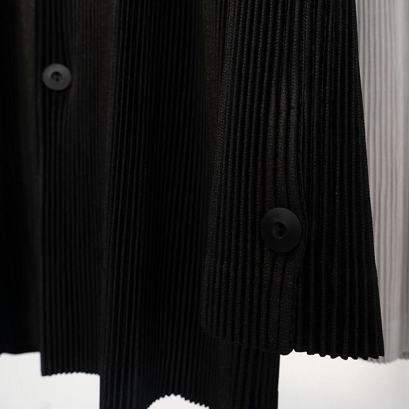 2025 Miyake Long Sleeve Suit Jacket Spring Turn-down Collar High-end Loose Casual Blazer Men's JD201_voghion.com