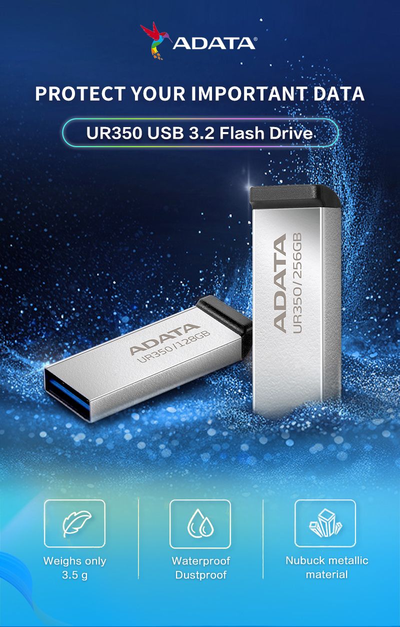 ADATUR350 USB3.2 Flash Drive 32GB 64GB 128GB 256GB Metal U Pen Drive Read Speed Up To 100MB/s Memory USB Stick_voghion.com