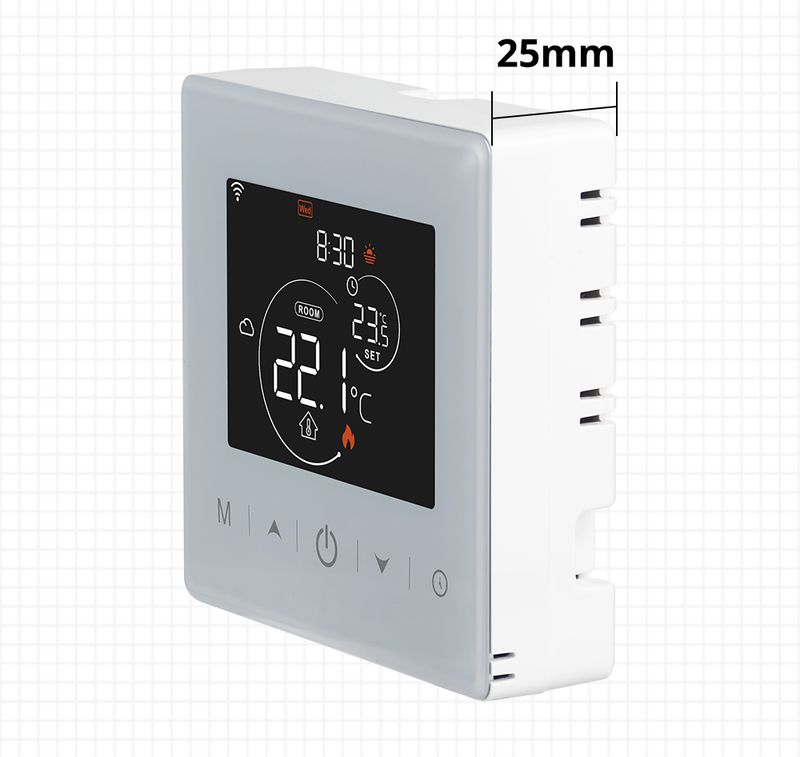 Baterijos miltelių kambario temperatūros valdiklis „Tuya Smart WiFi“ termostatas dujiniam katilui, veikiantis su „Alxa Google“_voghion.com