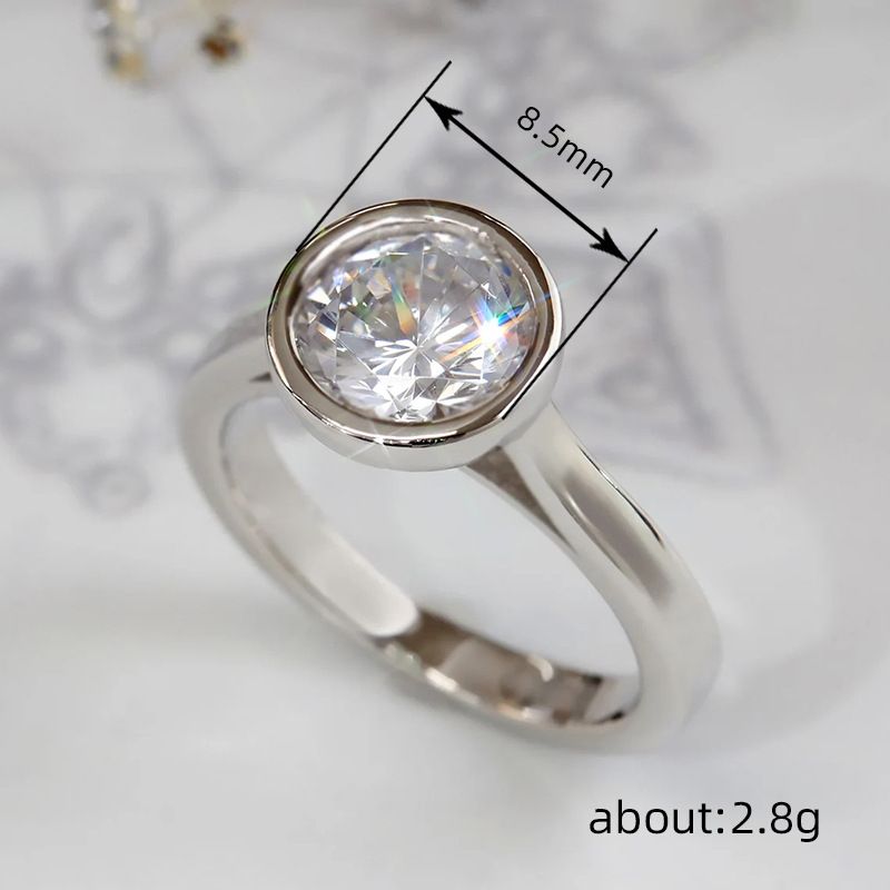 Cao Shi Jewelry Simple And Elegant Geometric Round Full Package Fashion Ring_voghion.com