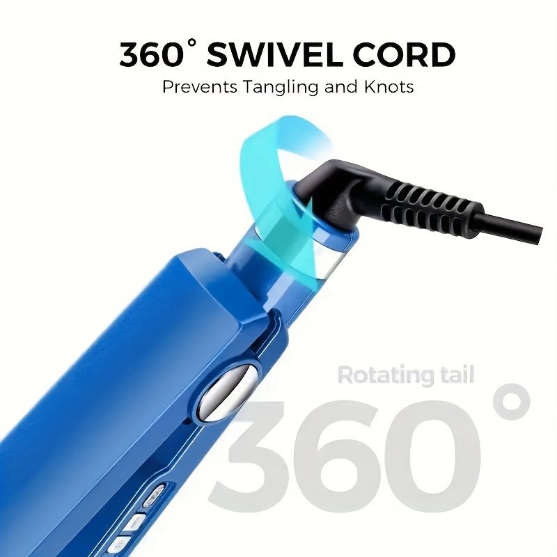 3pcs Hair Styling Kit With Rapid Heating 5 Temp Adjustable Straightener Curling Iron Flat Iron V Brush Travel Home Use Lightweight_voghion.com