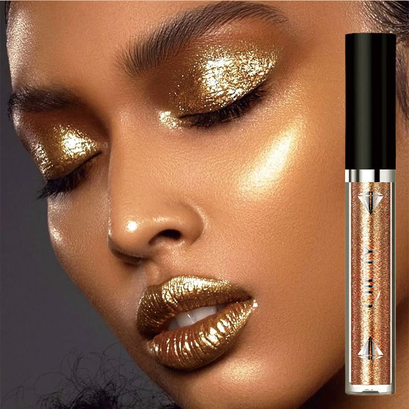 QICIY Shiny Chameleon Liquid Eyeshadow Flashing Lip Gloss OEM_voghion.com