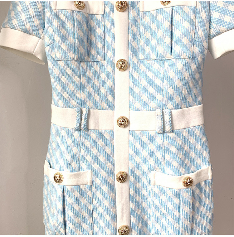 Damen-Taillenrock, neues INS-Internet-Promi-Hüftwickelkleid, Frühherbst-Spleißkleid_voghion.com