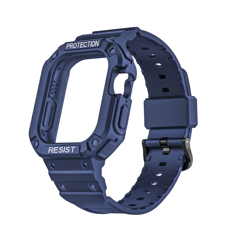 Applicable to Apple Watch 9 Ultra 2 watch strap 49mm shell shockproof durable sports TPU integrated strap_voghion.com